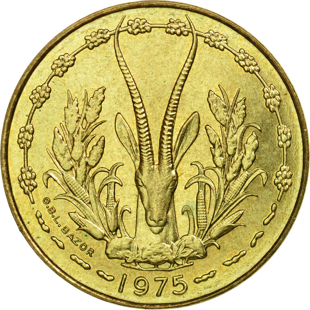 Munten, West Afrikaanse Staten, 10 Francs, 1975, Paris, ZF