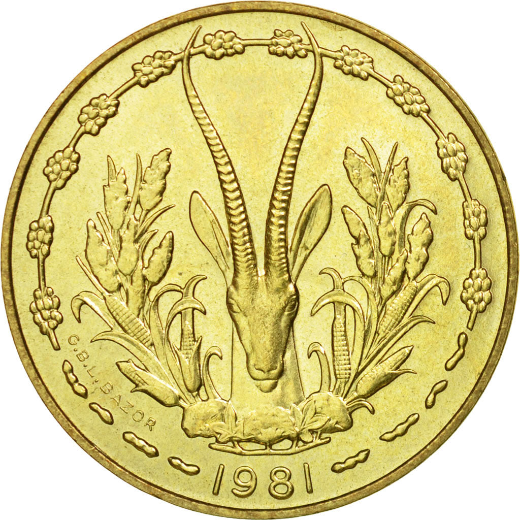 Moneta, Stati dell'Africa occidentale, 10 Francs, 1981, Paris, BB