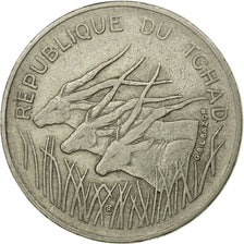 Moneta, Ciad, 100 Francs, 1972, Paris, MB+, Nichel, KM:2
