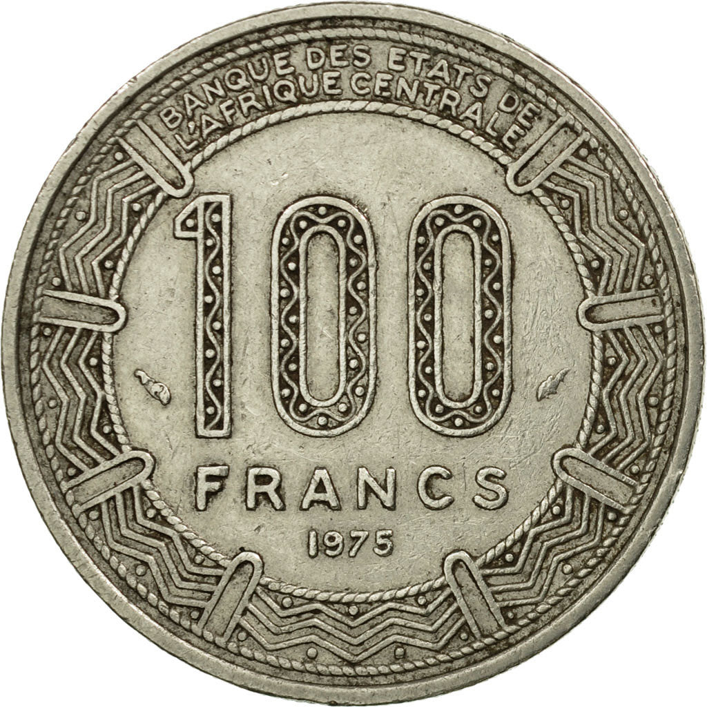 Münze, Chad, 100 Francs, 1975, Paris, S+, Nickel, KM:3
