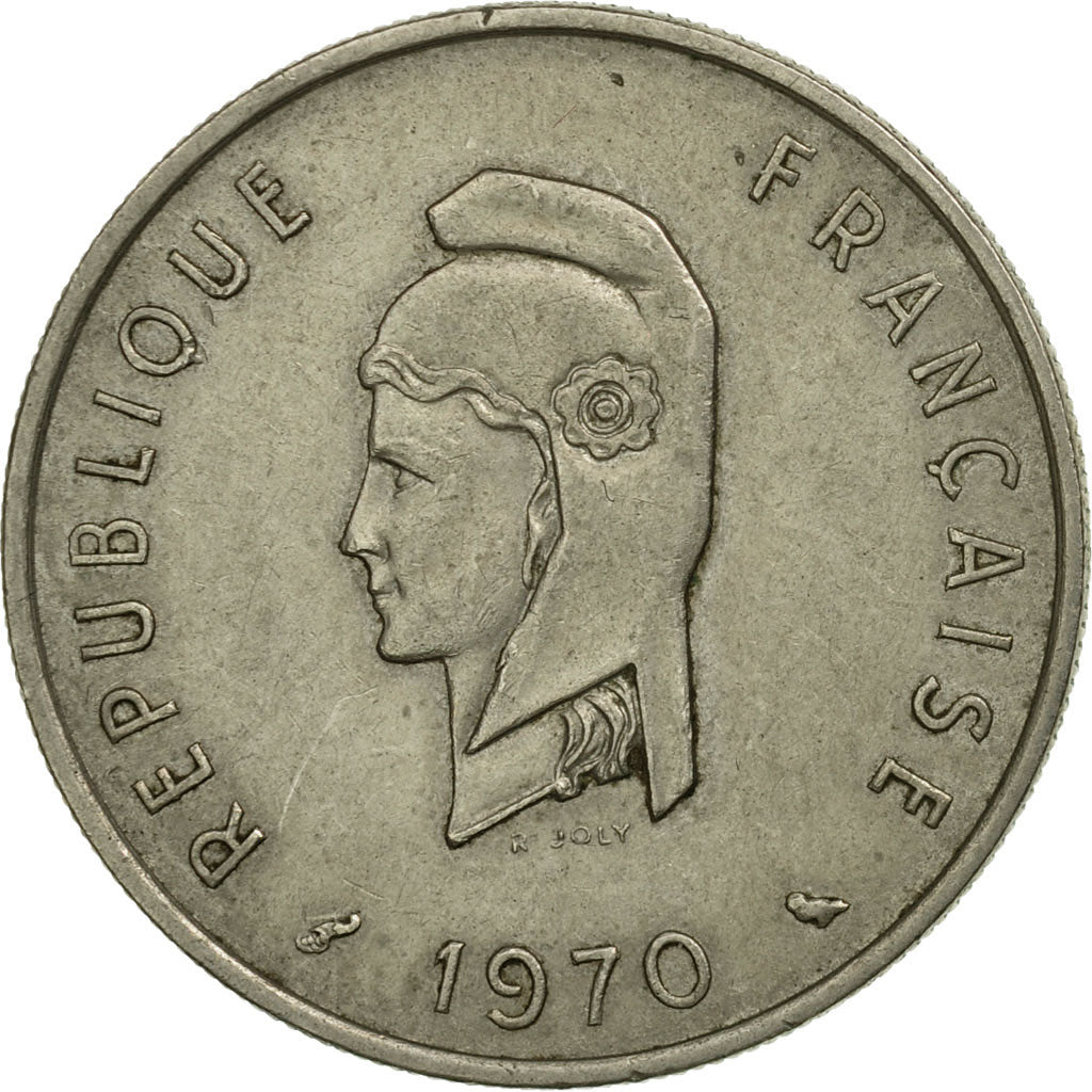 Moneta, AFARS E ISSAS FRANCESI, 50 Francs, 1970, Paris, BB, Rame-nichel, KM:18