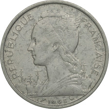 Coin, French Somaliland, 5 Francs, 1965, Paris, EF(40-45), Aluminum, KM:10