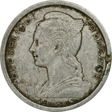 Münze, Französisch-Somaliland, 2 Francs, 1959, Paris, SGE+, Aluminium, KM:9