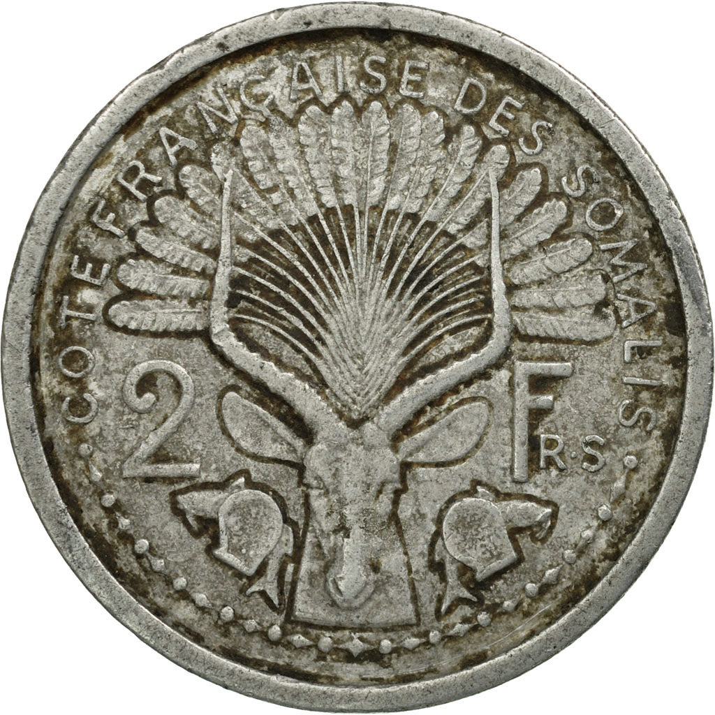 Münze, Französisch-Somaliland, 2 Francs, 1959, Paris, SGE+, Aluminium, KM:9