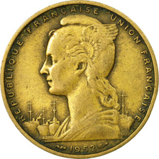 Coin, French Somaliland, 20 Francs, 1959, Paris, VF(20-25), Aluminum-Bronze