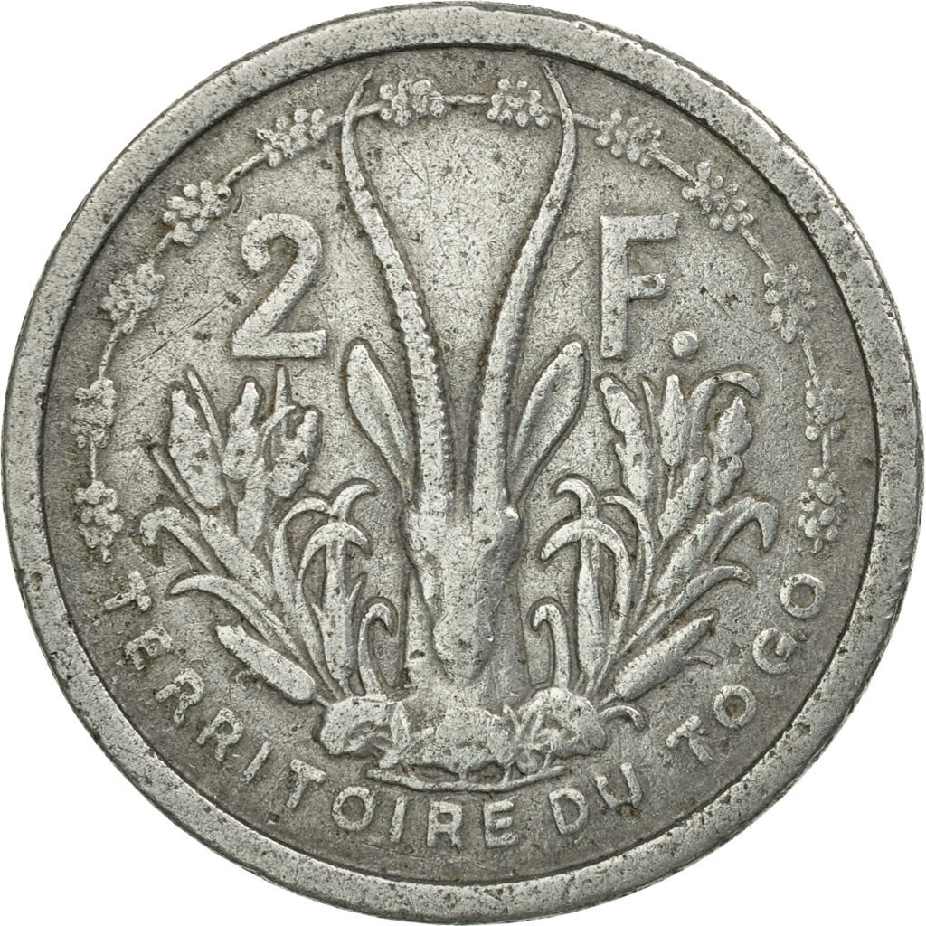 Coin, Togo, 2 Francs, 1948, Paris, VF(30-35), Aluminum, KM:5