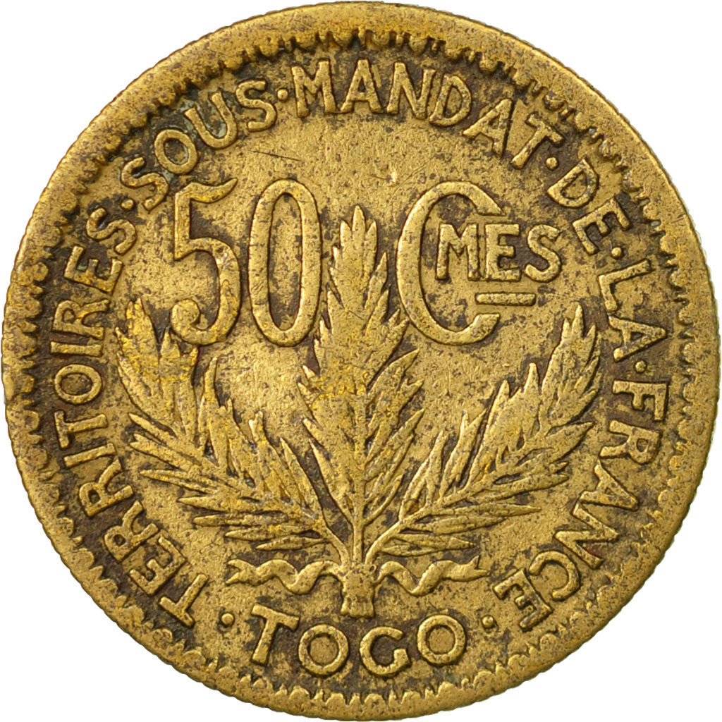 Moneta, Togo, 50 Centimes, 1925, Paris, MB+, Alluminio-bronzo, KM:1