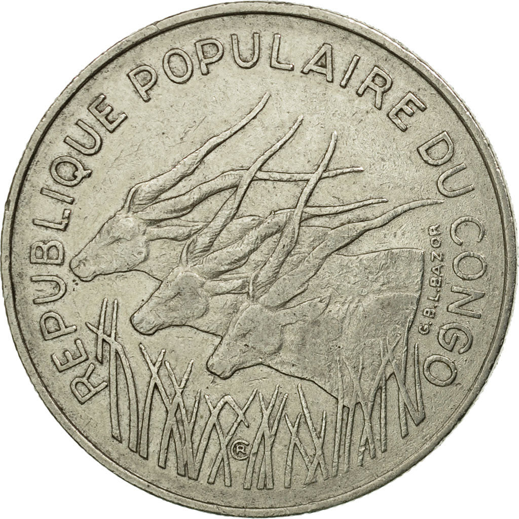 Coin, Congo Republic, 100 Francs, 1971, Paris, VF(30-35), Nickel, KM:1