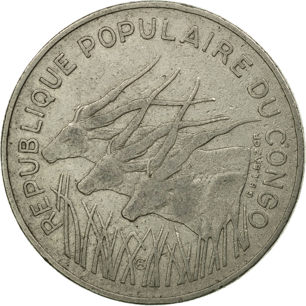 Coin, Congo Republic, 100 Francs, 1972, Paris, VF(30-35), Nickel, KM:1