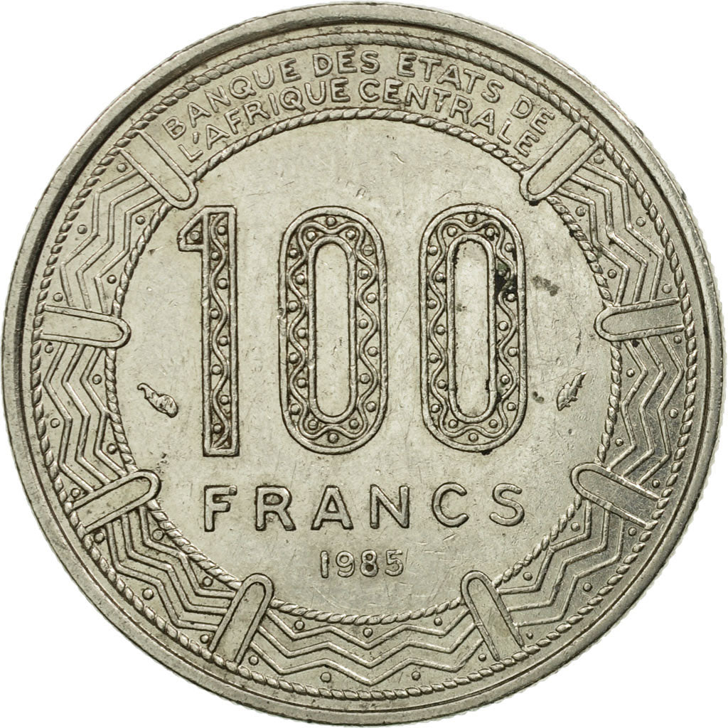 Moneta, Repubblica del Congo, 100 Francs, 1985, Paris, BB, Nichel, KM:2
