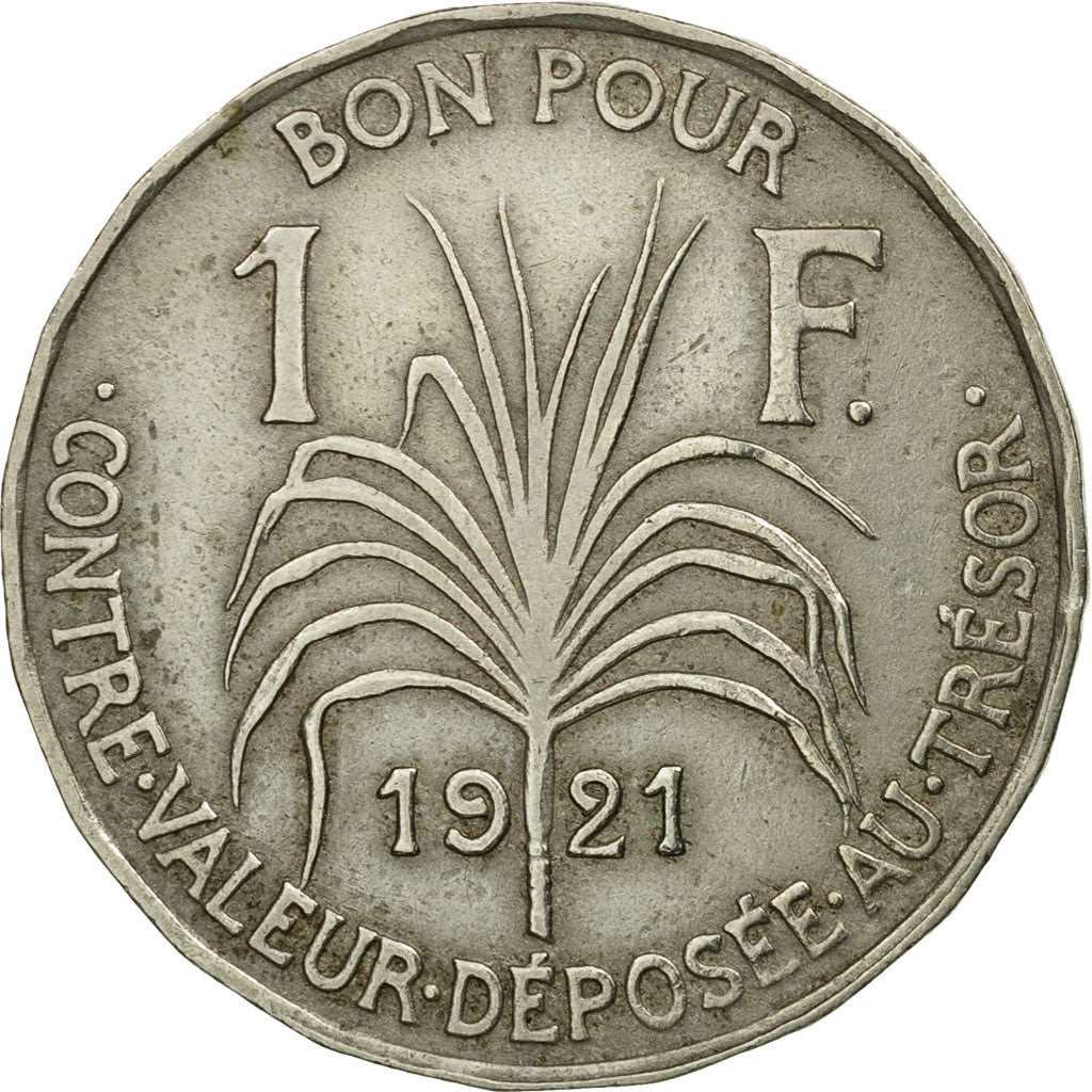 Coin, Guadeloupe, Franc, 1921, Paris, EF(40-45), Copper-nickel, KM:46