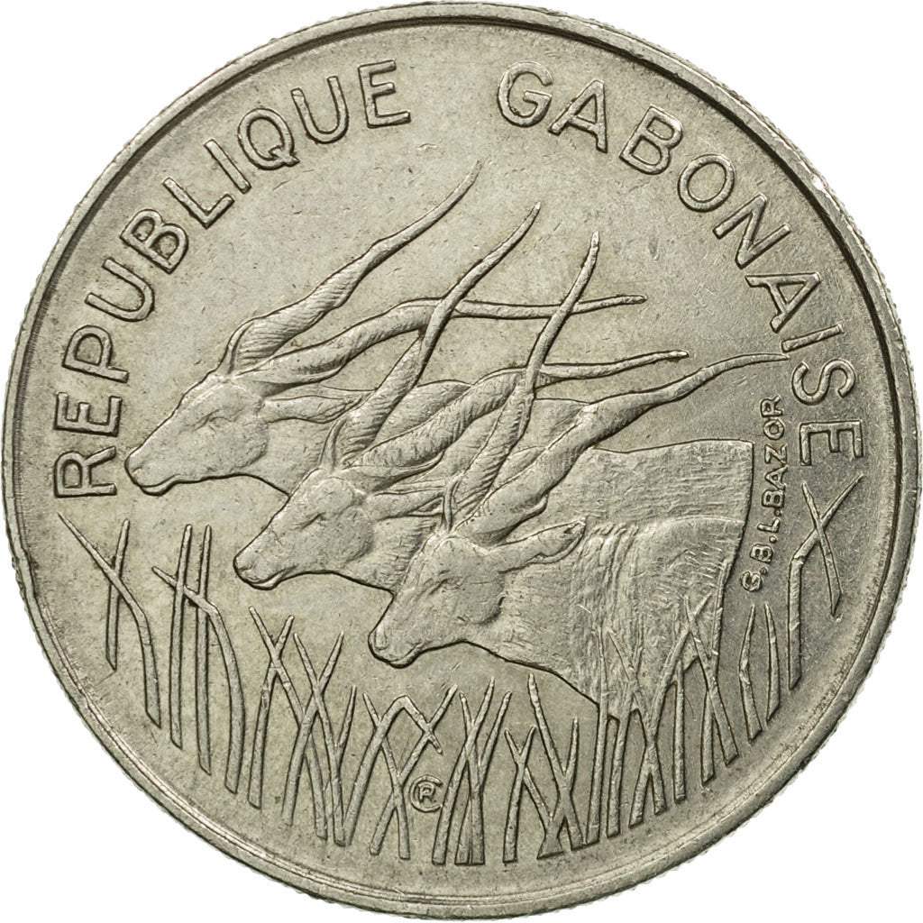 Coin, Gabon, 100 Francs, 1971, Paris, EF(40-45), Nickel, KM:12
