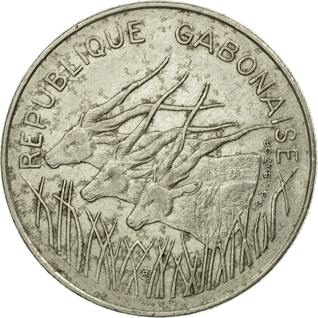 Münze, Gabun, 100 Francs, 1972, Paris, SS, Nickel, KM:12