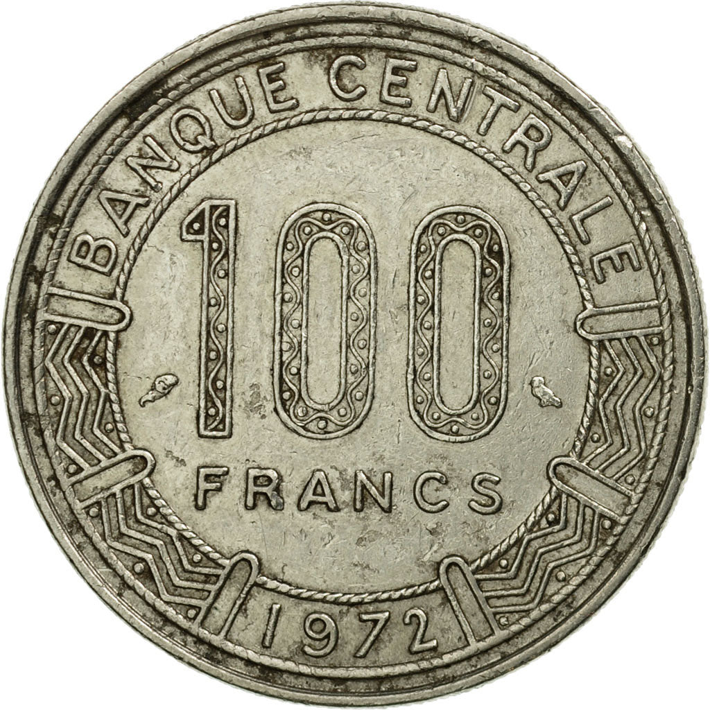 Münze, Gabun, 100 Francs, 1972, Paris, SS, Nickel, KM:12
