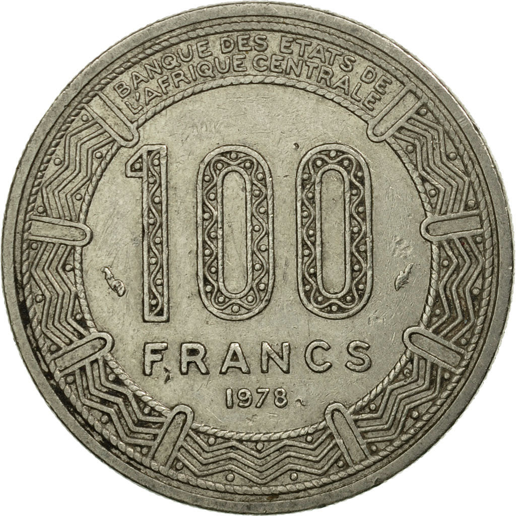 Coin, Central African Republic, 100 Francs, 1978, Paris, EF(40-45), Nickel, KM:8