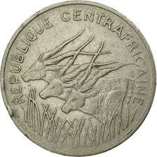 Coin, Central African Republic, 100 Francs, 1975, Paris, VF(30-35), Nickel, KM:7