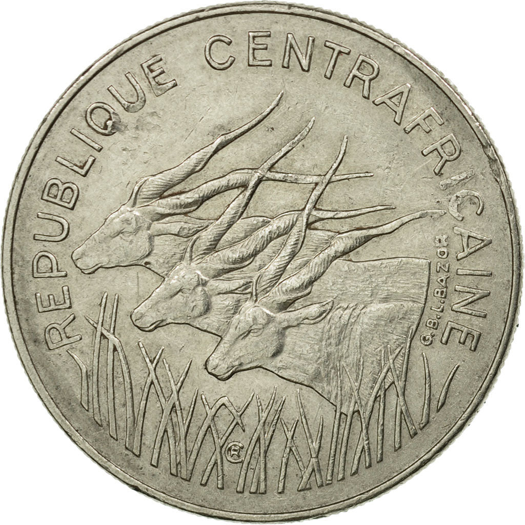 Coin, Central African Republic, 100 Francs, 1982, Paris, EF(40-45), Nickel, KM:7