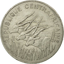 Coin, Central African Republic, 100 Francs, 1982, Paris, EF(40-45), Nickel, KM:7