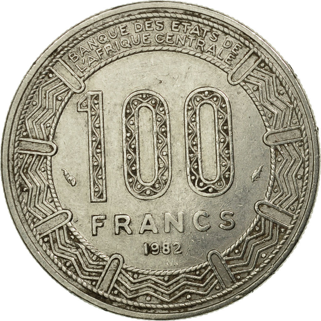 Coin, Central African Republic, 100 Francs, 1982, Paris, EF(40-45), Nickel, KM:7