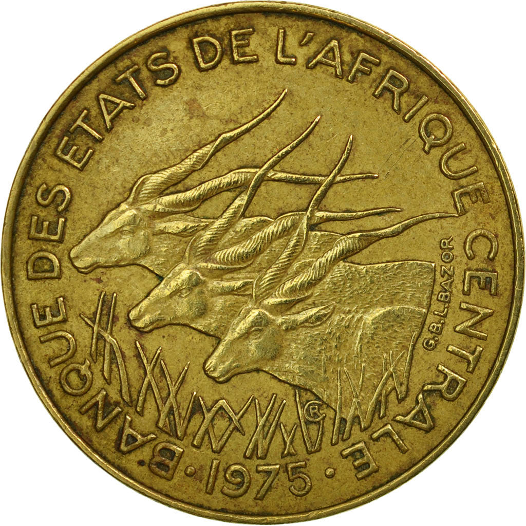 Coin, Central African States, 10 Francs, 1975, Paris, VF(30-35)