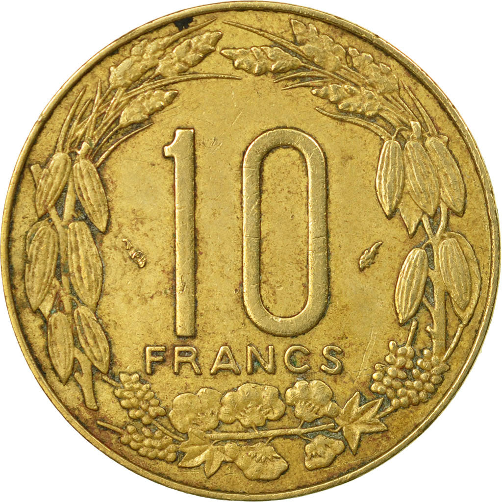 Coin, Central African States, 10 Francs, 1975, Paris, VF(30-35)