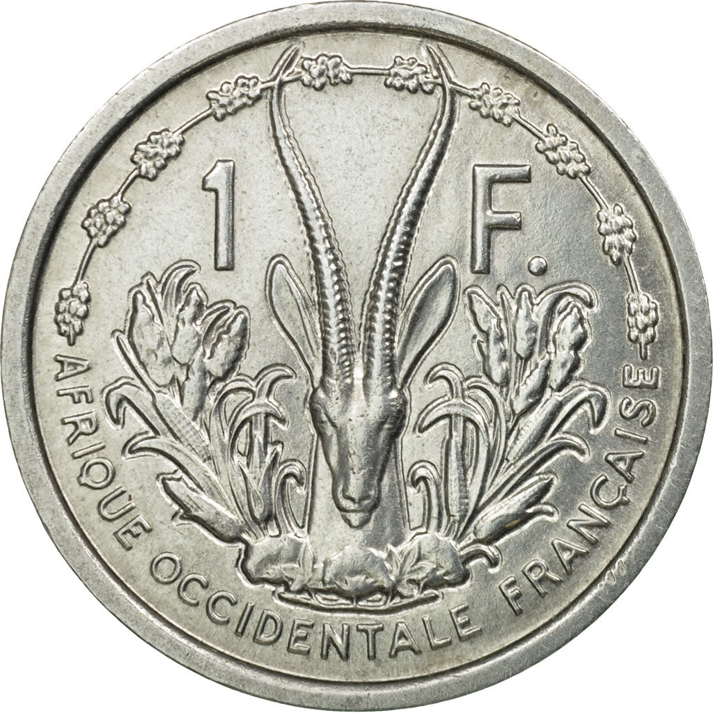 Coin, French West Africa, Franc, 1955, Paris, EF(40-45), Aluminum, KM:3