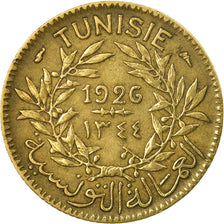 Coin, Tunisia, Anonymous, Franc, 1926, Paris, VF(30-35), Aluminum-Bronze, KM:247