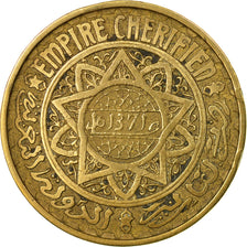 Coin, Morocco, Mohammed V, 50 Francs, 1951, Paris, VF(30-35), Aluminum-Bronze