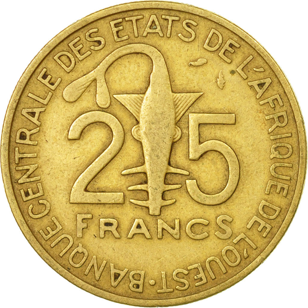 Munten, West Afrikaanse Staten, 25 Francs, 1979, Paris, FR+, Aluminum-Bronze