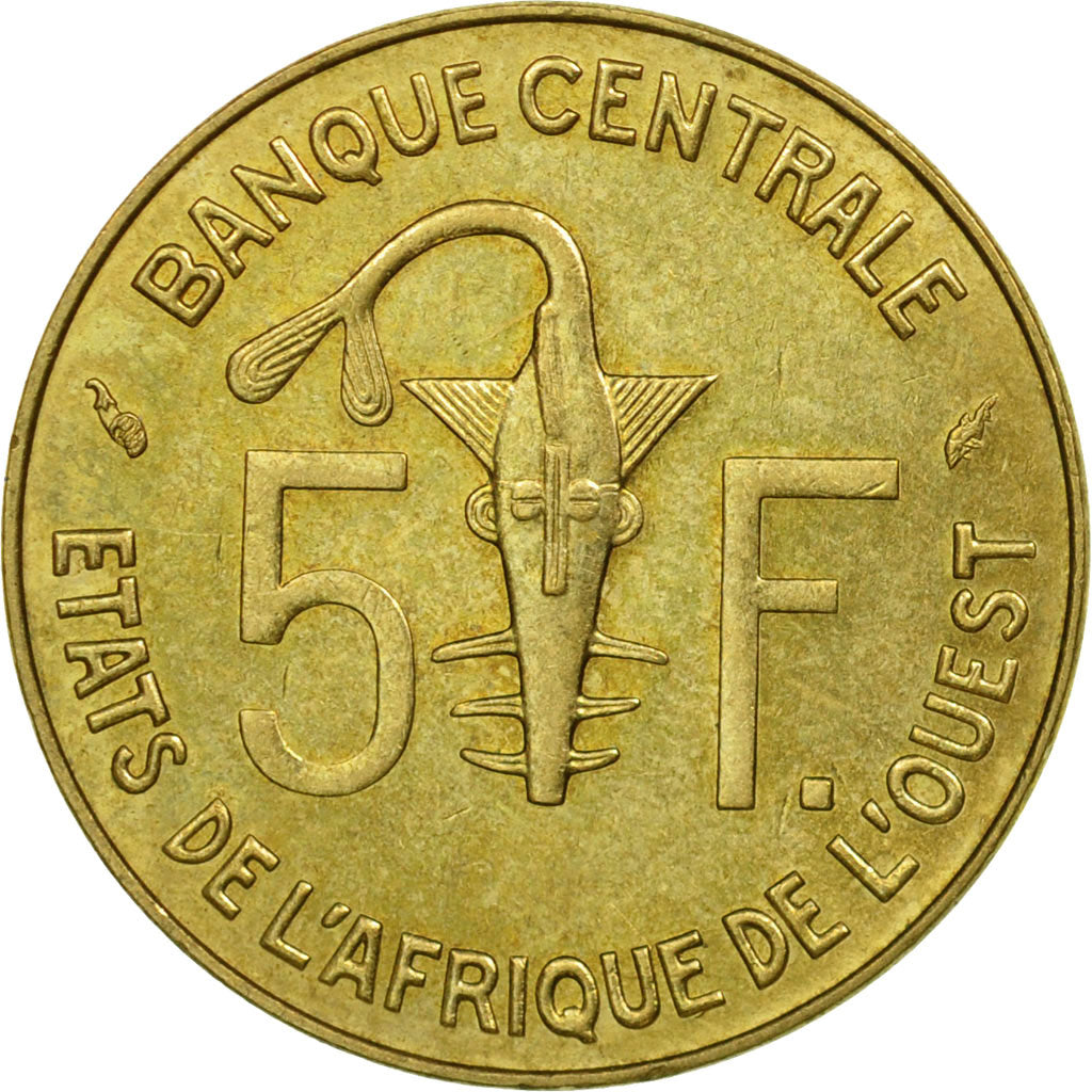 Coin, West African States, 5 Francs, 1984, Paris, EF(40-45)