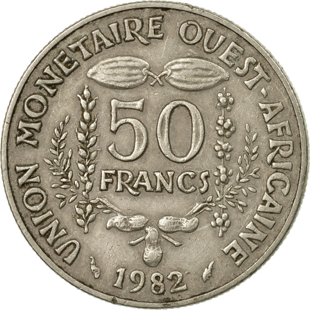 Munten, West Afrikaanse Staten, 50 Francs, 1982, Paris, FR+, Copper-nickel, KM:6