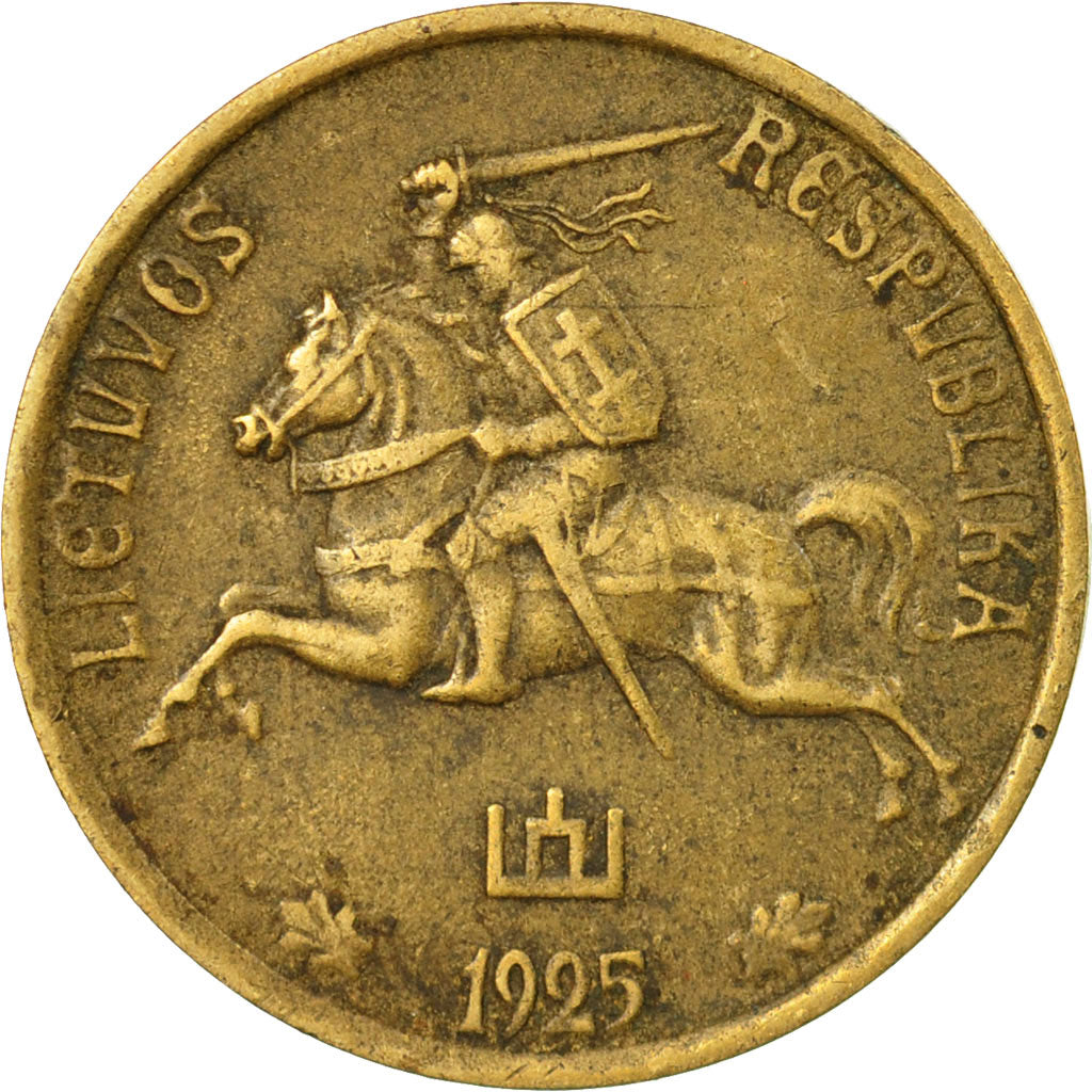 Moneta, Lituania, 5 Centai, 1925, King's Norton, MB+, Alluminio-bronzo, KM:72