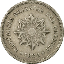 Moneta, Uruguay, 5 Centesimos, 1936, Uruguay Mint, Paris, Berlin, Vienna, MB+