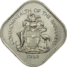 Coin, Bahamas, Elizabeth II, 15 Cents, 1992, Franklin Mint, EF(40-45)