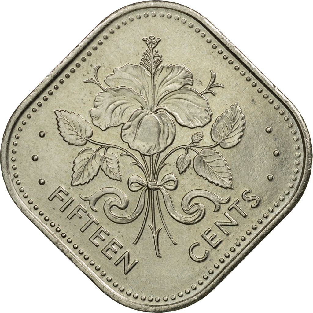Coin, Bahamas, Elizabeth II, 15 Cents, 1992, Franklin Mint, EF(40-45)