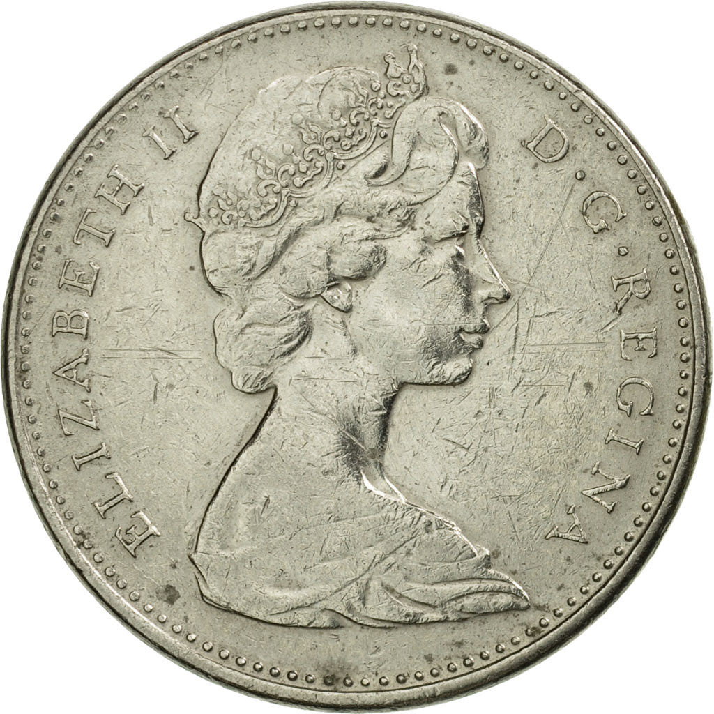 Coin, Canada, Elizabeth II, 5 Cents, 1969, Royal Canadian Mint, Ottawa