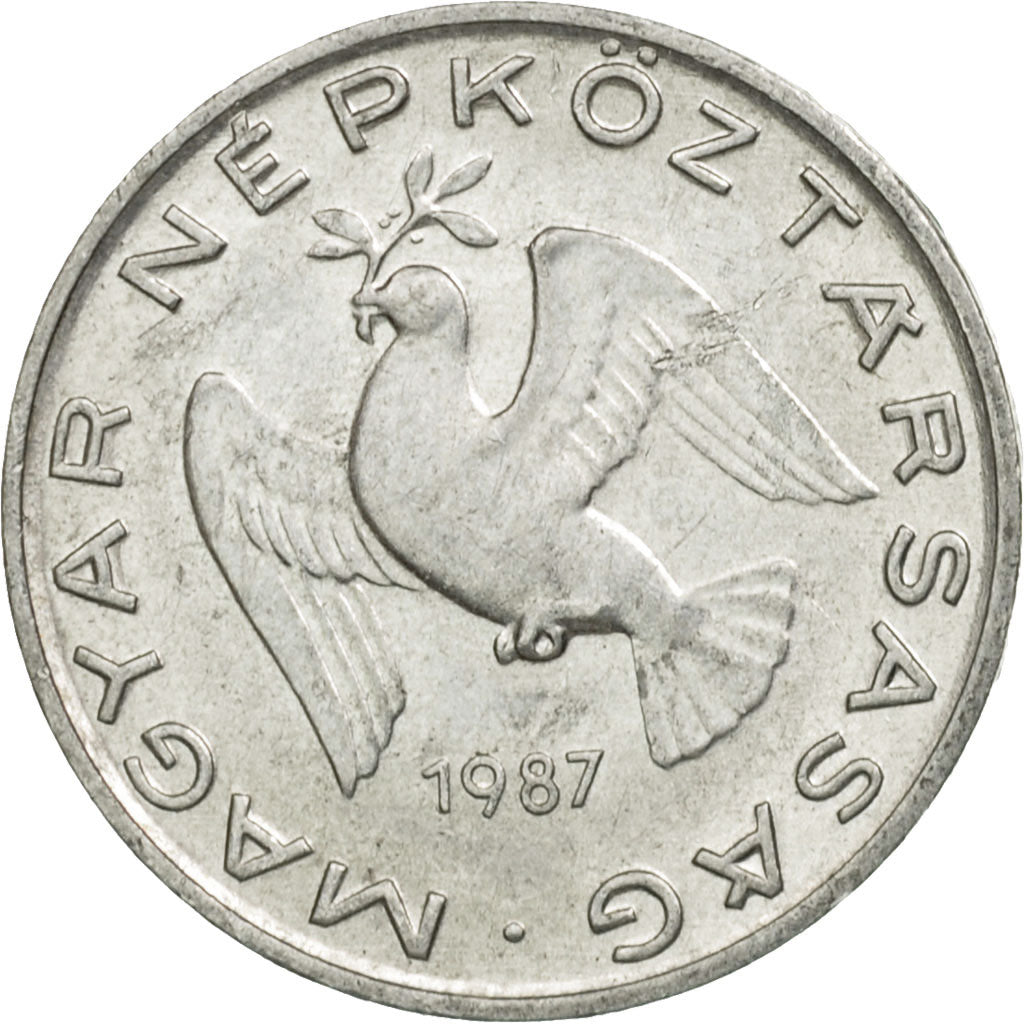 Münze, Ungarn, 10 Filler, 1987, Budapest, S+, Aluminium, KM:572
