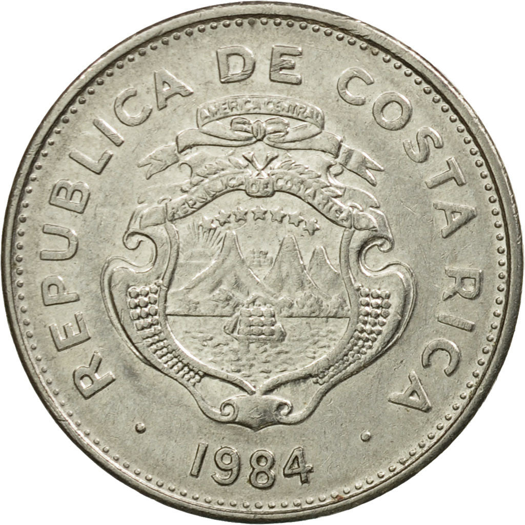 Coin, Costa Rica, 50 Centimos, 1984, EF(40-45), Stainless Steel, KM:209.2