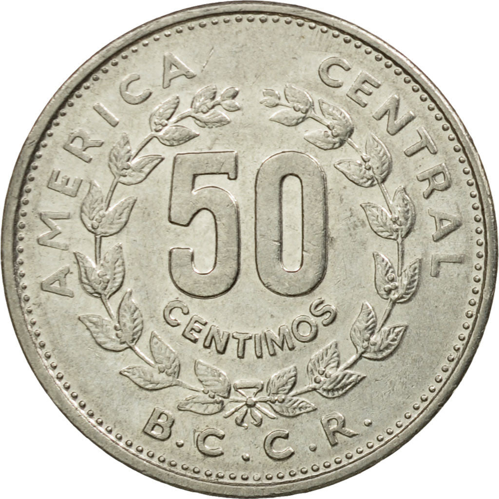 Coin, Costa Rica, 50 Centimos, 1984, EF(40-45), Stainless Steel, KM:209.2
