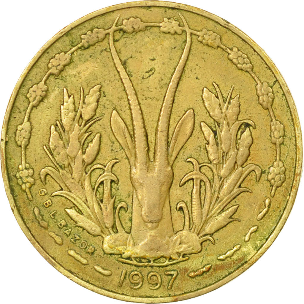 Coin, West African States, 5 Francs, 1997, Paris, VF(30-35)