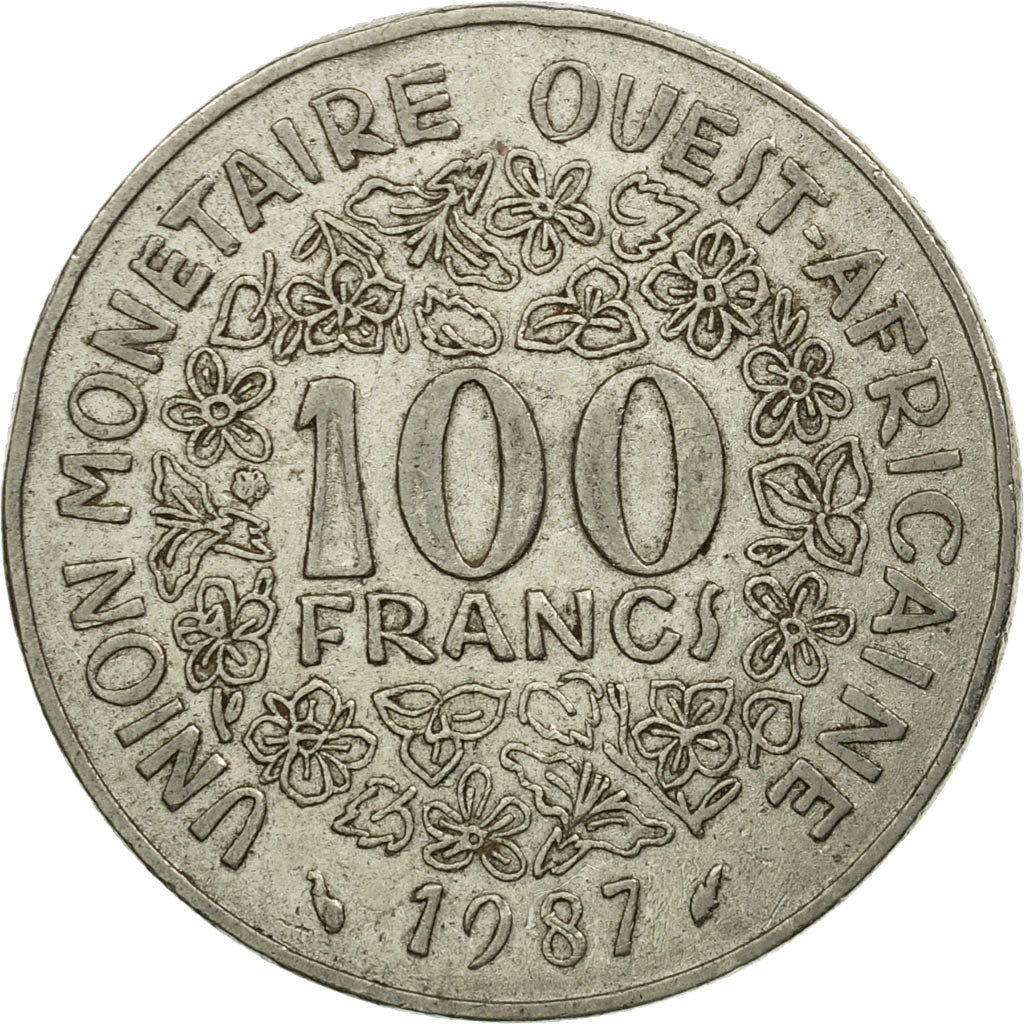 Coin, West African States, 100 Francs, 1987, Paris, VF(30-35), Nickel, KM:4
