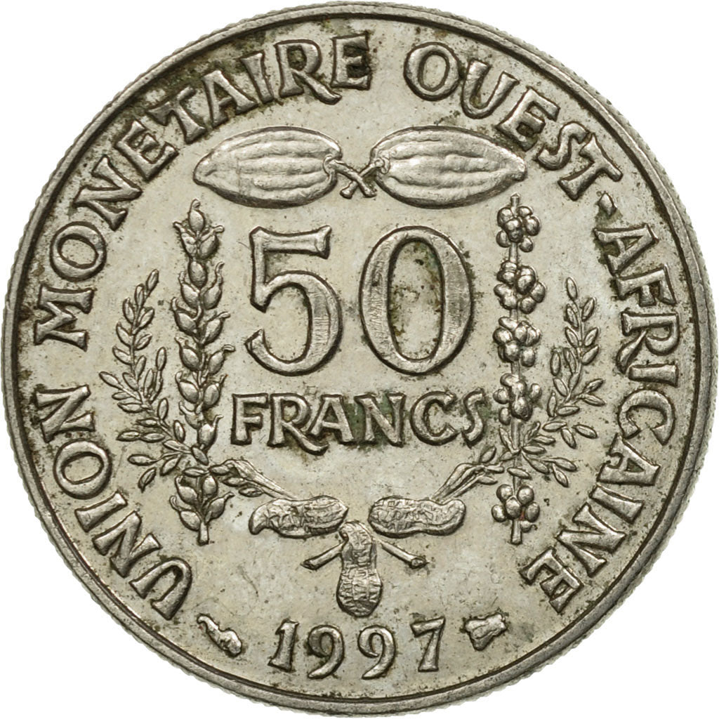 Moneta, Kraje Afryki Zachodniej, 50 Francs, 1997, Paris, VF(30-35)