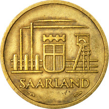 Coin, SAARLAND, 10 Franken, 1954, Paris, VF(20-25), Aluminum-Bronze, KM:1