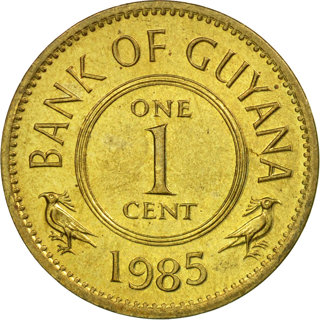 Moneta, Guyana, Cent, 1985, BB, Nichel-ottone, KM:31