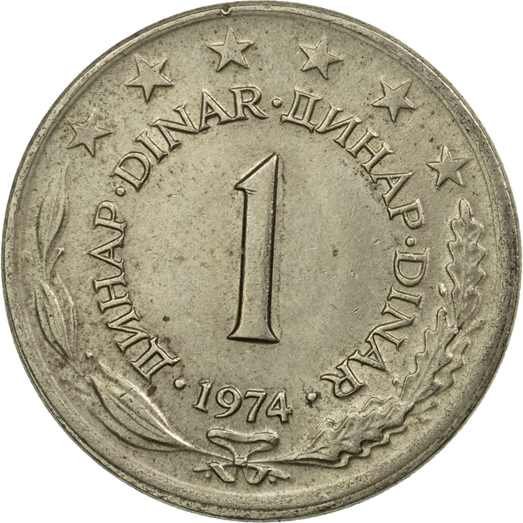 Moneda, Yugoslavia, Dinar, 1974, BC+, Cobre - níquel - cinc, KM:59