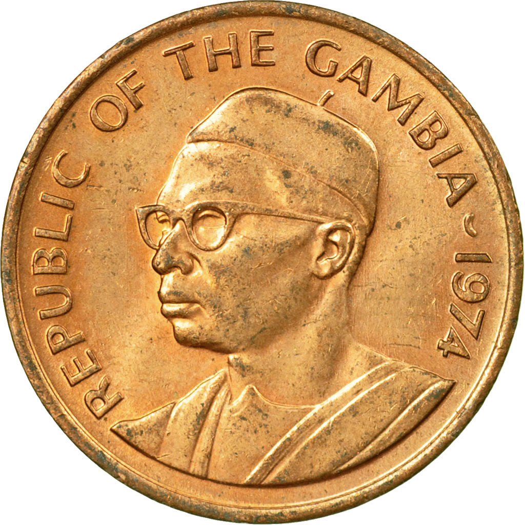 Coin, GAMBIA, THE, Butut, 1974, EF(40-45), Bronze, KM:14