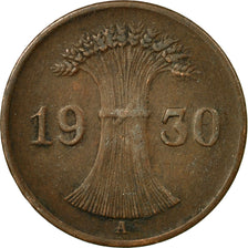 Coin, GERMANY, WEIMAR REPUBLIC, Reichspfennig, 1930, Berlin, VF(30-35), Bronze