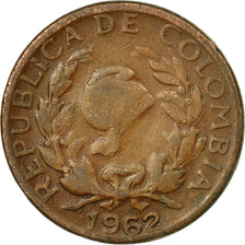 Moneda, Colombia, 5 Centavos, 1962, BC+, Bronce, KM:206