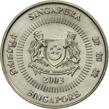 Coin, Singapore, 10 Cents, 2003, Singapore Mint, EF(40-45), Copper-nickel