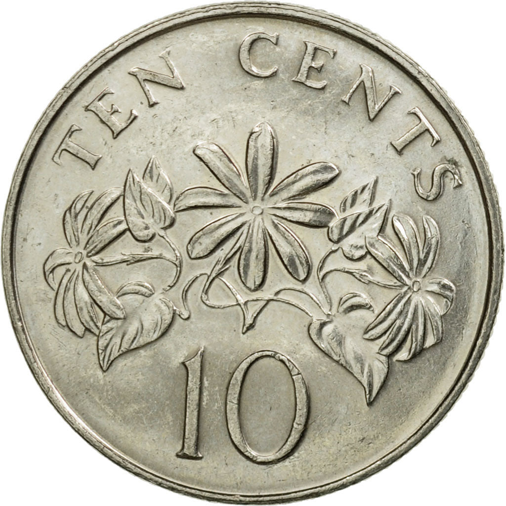 Coin, Singapore, 10 Cents, 2003, Singapore Mint, EF(40-45), Copper-nickel